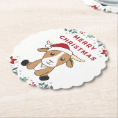 Ziege Weihnachtsziegen Wintertiere Papier Unterset Untersetzer (angewinkelt)