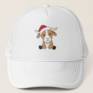 Ziege Weihnachtsziegen Wintertiere Truckerkappe