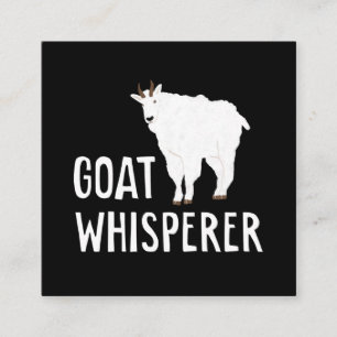 Ziege Whisperer Funny Goat Farm Hemd Hausziege Quadratische Visitenkarte