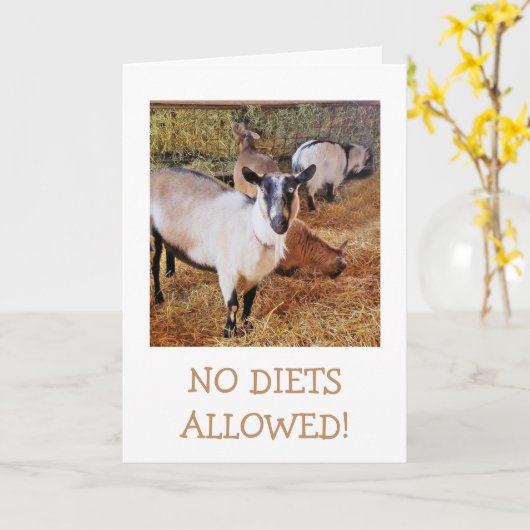 Ziege Will Geburtstagskarte Karte (Gelbe Blume)