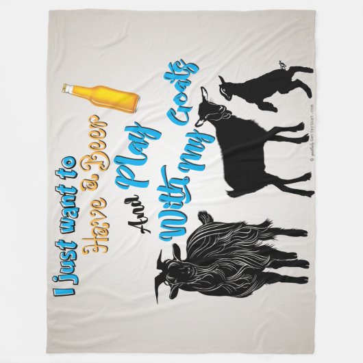 ZIEGE | woll einfach, Bier zu trinken mit meiner Z Fleecedecke (Vorderseite)