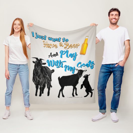 ZIEGE | woll einfach, Bier zu trinken mit meiner Z Fleecedecke (Beispiel)