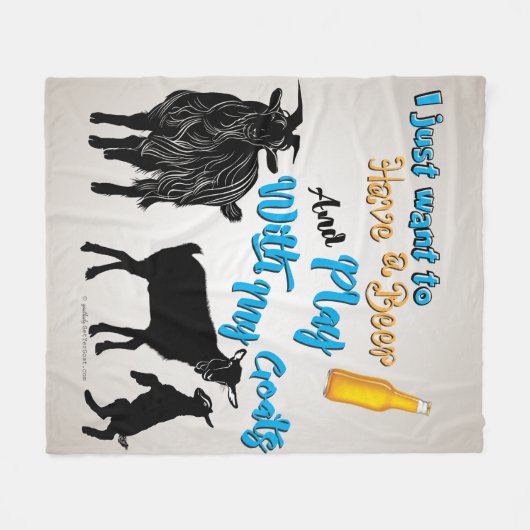 ZIEGE | woll einfach, Bier zu trinken mit meiner Z Fleecedecke (Vorderseite (Horizontal))