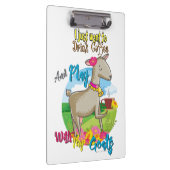 ZIEGE | Woll einfach Kaffee mit Ziegen zu trinken Klemmbrett (Rechts)