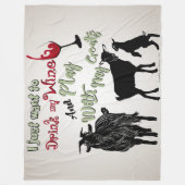 ZIEGE | woll einfach mit meiner Ziege Wine Play zu Fleecedecke (Vorderseite)