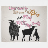 ZIEGE | woll einfach, Tee mit meiner Ziege zu spie Fleecedecke (Vorderseite (Horizontal))