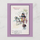 Ziege Zeichnend Buggy Vintag Geburtstag Postkarte (Vorderseite)