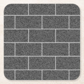 Ziegel aus schwarzem und weißem Beton Rechteckiger Pappuntersetzer (Vorderseite)