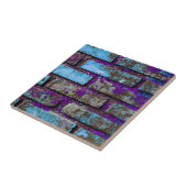 Ziegel blau und Lila texturiert Fliese (Seite)