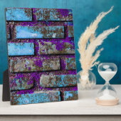 Ziegel blau und Lila texturiert Fotoplatte (Seite)