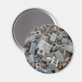 Ziegel & Blöcke Abrissmagnet aus Trümmerlöchern Magnet (Vorderseite/Rückseite)