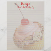 Ziegel Cupcake Lined Recipe Letterhead (Vorderseite)