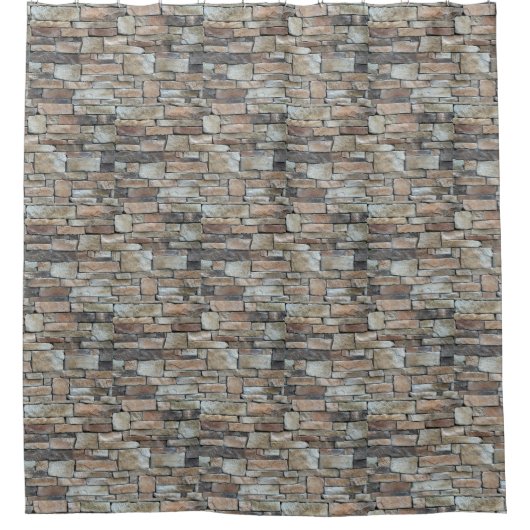 Ziegel Duschvorhang (Vorderseite)