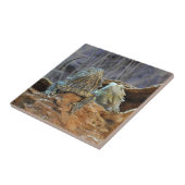 Ziegel mit zwei seltsamen Eidechsen Fliese (Seite)