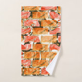 Ziegelartig zeichnend mit hellen Farbtönen Badhandtuch Set (Handtuch)