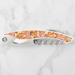 Ziegelartig zeichnend mit hellen Farbtönen Kellnermesser