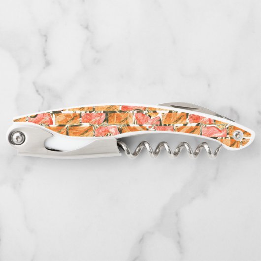 Ziegelartig zeichnend mit hellen Farbtönen Kellnermesser (Vorderseite)