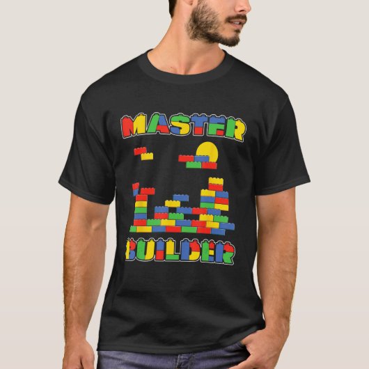 Ziegelbauer Funny Blocks Master Builder T-Shirt (Vorderseite)