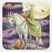 ZIEGELDEMON, SICHER GESCHAFFEN STEED FANTASY HALLO QUADRATISCHER AUFKLEBER (Vorderseite)