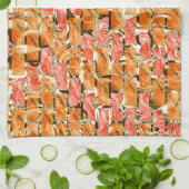 Ziegeldesign mit hellen Tönen, die sie voneinander Geschirrtuch (Gefaltet)