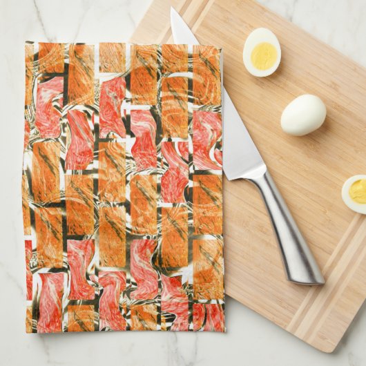 Ziegeldesign mit hellen Tönen, die sie voneinander Geschirrtuch (Viertel Falte)