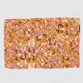 Ziegeldesign mit hellen Tönen, die sie voneinander Golfhandtuch (Horizontal)