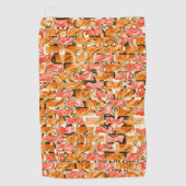 Ziegeldesign mit hellen Tönen, die sie voneinander Golfhandtuch (Vorderseite)