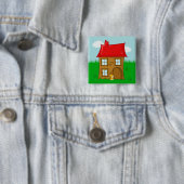 Ziegelhaus mit Rotem Dachboden und Ingwerkatze Button (Beispiel)