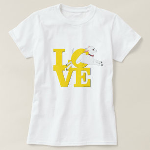 ZIEGELLOVER GELBE Ziege L O V E - Weiße Ziege T-Shirt