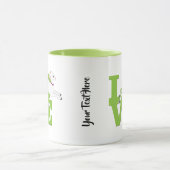 ZIEGELLOVER | GREEN Goat L O V E - Weiße Ziege Tasse (Zentrum)