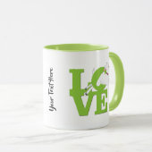 ZIEGELLOVER | GREEN Goat L O V E - Weiße Ziege Tasse (VorderseiteRechts)