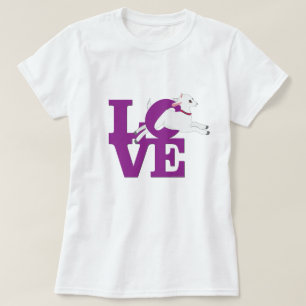 ZIEGELLOVER LILA Ziege L O V E mit weißer Ziege T-Shirt