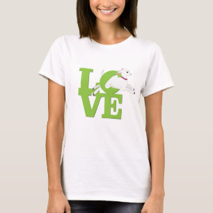 ZIEGELLOVER LIME GREEN Goat L O V E - Weiße Zieg T-Shirt
