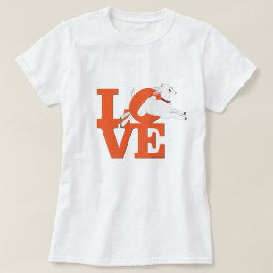 ZIEGELLOVER   ORANGE Goat L O V E - Weiße Ziege T-Shirt