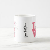 ZIEGELLOVER | PINK Ziege L O V E - Weiße Ziege Kaffeetasse (Mittel)