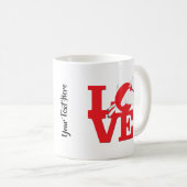ZIEGELLOVER | RED Goat L O V E - White Goat Kaffeetasse (VorderseiteRechts)