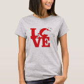 ZIEGELLOVER | RED Goat L O V E - White Goat T-Shirt (Vorderseite)