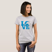 ZIEGELLOVER | SKY BLUE Goat L O V E - Weiße Ziege T-Shirt (Vorne ganz)