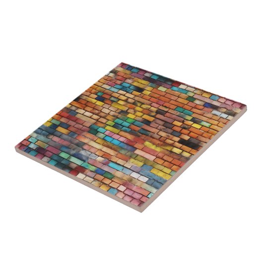 Ziegelmauer 3D Keramik Tile Fliese (Seite)