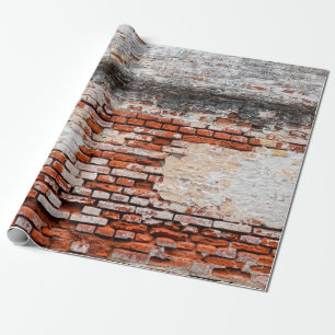  Ziegelmauer auf der Straße verlassen, abstrakt, a Geschenkpapier