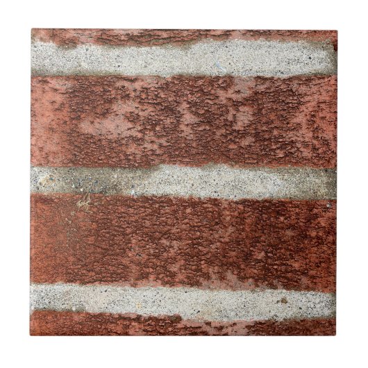 Ziegelmauer aus rotem Ziegelstein Fliese (Vorderseite)