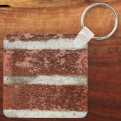 Ziegelmauer aus rotem Ziegelstein Schlüsselanhänger (Rückseite)