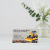 Ziegelmauer | Baufahrzeuge Visitenkarte (Stehend Vorderseite)