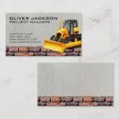 Ziegelmauer | Baufahrzeuge Visitenkarte (Vorne/Hinten)