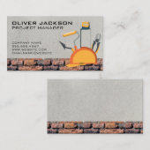 Ziegelmauer | Bauwerkzeuge und Harthut Visitenkarte (Vorne/Hinten)