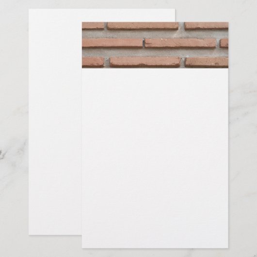 Ziegelmauer Briefpapier (Vorne/Hinten)