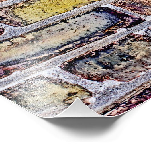 Ziegelmauer Fotodruck (Ecke)