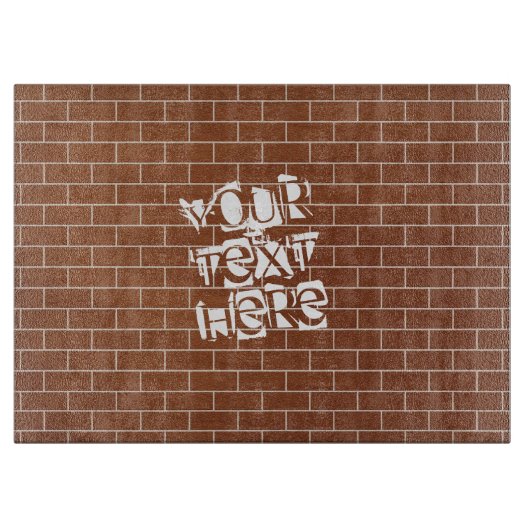Ziegelmauer für das benutzerdefinierte Textschneid Schneidebrett (Vorderseite)
