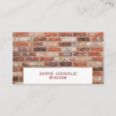 Ziegelmauer, Gebäude, Baufirma Visitenkarte (Vorderseite)