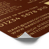 Ziegelmauer, Gebäude, Baufirma, Werbung Poster (Ecke)